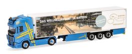 HERPA 1/87 Camion Scania Avec Remorque Frigorifique Zillner Stempel, Bleu, Neuf