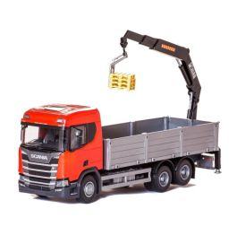 Camion EMEK Scania CR 500 6x4 Bleu Avec Grue HIAB, 1/25, Neuf