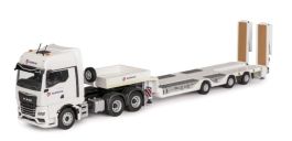 Camion MAN TGX GX 8x4 – Modèle Réduit Herpa 1/87 – Blanc – Ressorts Pneumatiques – Jouet Collection