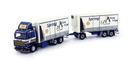 Miniature SCANIA CS20 HD 6x4 avec remorque frigo 3 Essieux SCHUMACHER