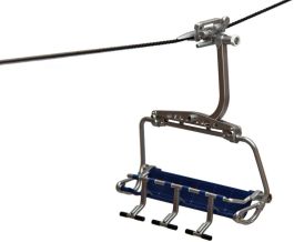 Jaegerndorfer - Télésiège 4 Personnes Bleu/Gris - 1:32 | Modelo Mondo