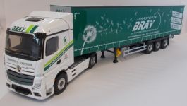 ELIGOR - Camion MERCEDES Actros 4x2 Vert Et Semi 3 Essieux - échelle 1/43 - Neuf