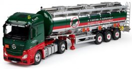 Miniature Mercedes Actros 3 essieux grumier, avec remorque - francis