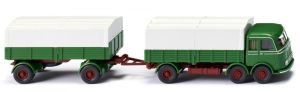 WIK042905 - Camion porteur avec remorque de couleur vert - MERCEDES LP 333 6x4