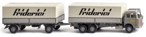 WIK047502 - Camion plateau 2 essieux HANOMAG 6X4 avec remorque Henschel Friderici