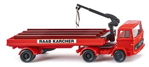 WIK050207 - Camion avec plateau et grue de déchargement RAAB KARCHER – MERCEDES 4x2