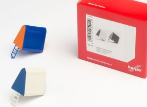 HER054119 - Accessoire pour voiture TRABANT et WARTBURG - 4 pièces de couleur orange/bleu et bleu /blanc - tente de toit