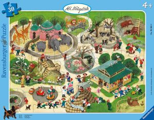 RAV055654 - Puzzle cadre Au Zoo – 30 pièces