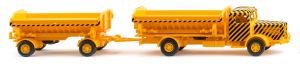 WIK067506 - Camion porteur benne et benne de couleur jaune – BUSSING 8000 4x2