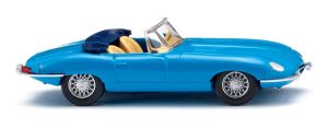 WIK081707 - Voiture cabriolet de couleur bleu – JAGUAR E-Type