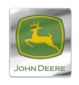 MCWCF0890321 - Objet publicitiare JOHN DEERE - Embléme auto gris logo vert