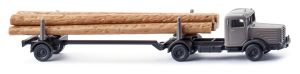 WIK094703 - Camion de couleur gris transport de bois- BUSSING 8000