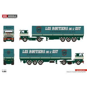 WSI01-3262 - Camion SCANIA 141 avec tautliner 3 essieux BOMO