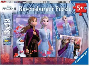 RAV050116 - 3 Puzzles La reine des neiges le voyage commence – 49 Pièces