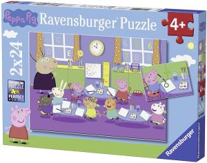 RAV090990 - 2 Puzzles PEPPA PIG à l'école – 24 Pièces