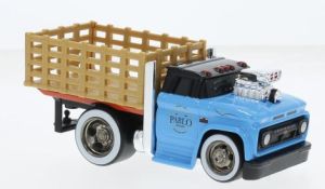 MST11617 - Camion de 1966 couleur bleu et noire - CHEVROLET C60 Skatebed