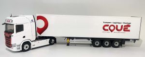 ELI118543 - Camion avec remorque à fond mouvant du transporteur COQUELLE - DAF XG 4x2