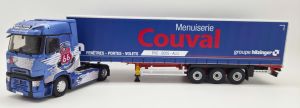 ELI118703 - Camion avec remorque COUVAL Menuiserie du transporteur GRANDCOLAS - RENAULT T High 4x2