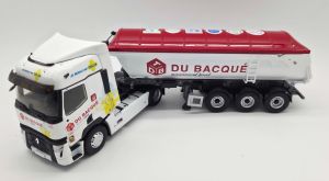 ELI118709 - Camion avec benne TP du transporteur TDB DU BACQUE - RENAULT T 480 4x2
