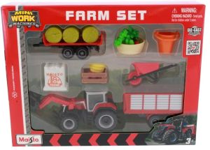 MST12564-A - Pack d'accessoires avec tracteur MASSEY FERGUSON 8S.265 avec chargeur et remorques