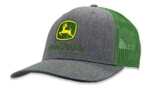 MC13083346GR - Objet publicitaire JOHN DEERE - Casquette avec arrière en maille verte couleur grise