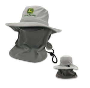 MC14433325IV - Objet publicitiare JOHN DEERE - Chapeau gris avec panneaux réglables