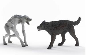 SHL14906 - Figurine de l'univers Harry Potter - Loup-garou contre Animagus