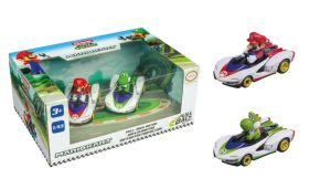 CARRERA15813022 - Voiture à friction - MARIO KART - Mario et Yoshi