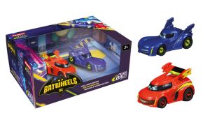 CARRERA15813024 - 2 Véhicules BATWHEELS - Bleu Bam et rouge Redbird