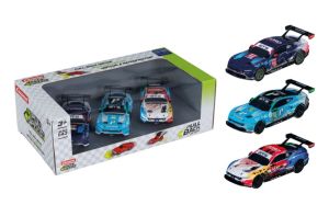 CARRERA15813033 - 3 voitures de sport Pull & Speed - FORD Mustang GT3 - #64 - #55 - #64