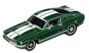 CARRERA15817085-C - Voiture de 1967 couleur verte et blanche Pull & Speed - FORD Mustang