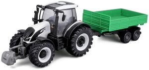 BUR31676 - Tracteur avec remorque verte - VALTRA N174