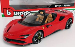BUR18016 - Voiture de 2020 couleur rouge - FERRARI SF90 Spider