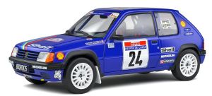 SOL1801711 - Voiture rallye n°24 de 1990 couleur bleu – PEUGEOT 205 rallye Gr.a Tour de Corse