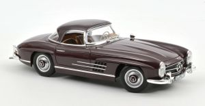 NOREV183891 - Voiture cabriolet de 1957 couleur bordeaux – MERCEDES 300 SL