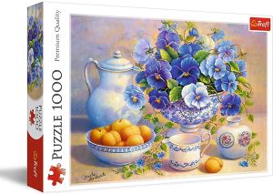 TRF10466 - Puzzle de 1000 Pièces – Bouquet de couleur bleu