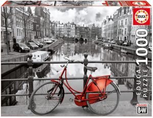 EDU14846 - Puzzle d'Amsterdam en noir et blanc – 1000 Pièces
