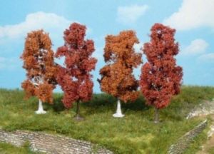 4 arbres d'automne de 10 en lot