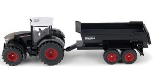SIK2001 - Tracteur avec benne KRAMPE HP20 de couleur noir - FENDT 942 Vario