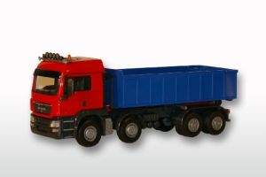 Camion porteur avec ampliroll bleu – MAN TGS 8x4 rouge