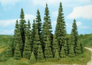 HEK2151 - Décor pour diorama - 9 Sapins de 5 à 7cm