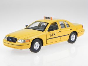 WEL22082W - Voiture Taxi de 1999 couleur jaune – FORD Crown victoria