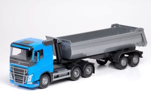 EMEK22354 - Camion bleu avec benne 3 essieux – VOLVO FH 4x2