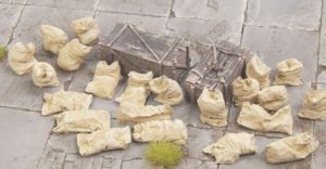 Accessoires pour diorama - 22 sacs de farine/engrais