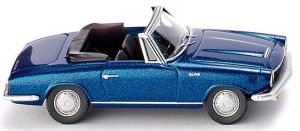 Voiture cabriolet bleu métallisé GLAS 1700 GT
