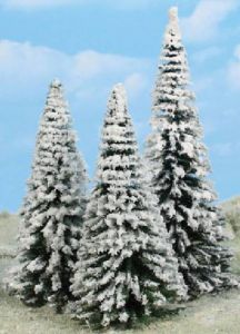 HEK2100 - 3 sapins enneigés 16-21cm en lot