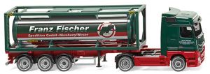 WIK053603 - Camion 4x2 MERCEDES Actro avec remorque 3 essieux. container FRANZ FISCHER SPEDITION 30 pieds citerne