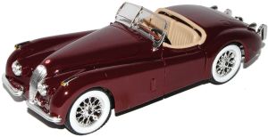 BUR22018RO - Voiture cabriolet de 1948 rouge – JAGUAR XK120