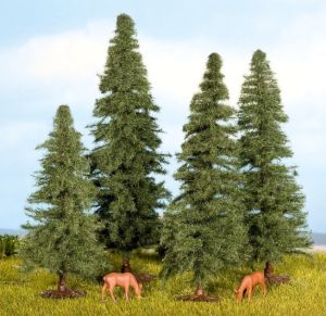 4 arbres hauteur 4 à 8 cm - Sapins