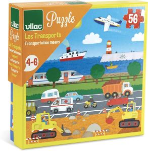 VIL2654 - Puzzle Les véhicules de transports – 56 Pièces